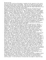 Eseja 'The Importance of the Ancient Era of Political Philosophy', 1.