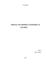 Referāts 'Krāsas, to nozīme un ietekme uz cilvēku', 1.