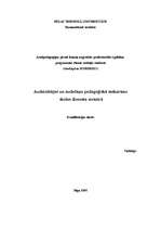 Referāts 'Audzinātājas un audzēkņu pedagoģiskā saskarsme skolas dienesta viesnīcā', 1.