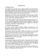 Konspekts 'Business trip for director of company "Lacoste"', 1.