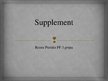 Prezentācija 'Supplement', 1.
