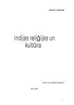 Referāts 'Indijas reliģijas un kultūra', 1.