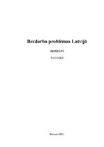 Referāts 'Bezdarba problēmas Latvijā', 1.