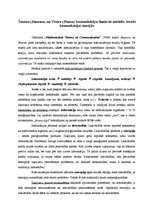 Konspekts 'Šanona (Shannon) un Vīvera (Weaver) komunikācijas lineārais modelis', 1.