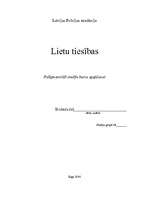 Konspekts 'Lietu tiesības', 1.