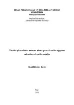 Diplomdarbs 'Vecākā pirmsskolas vecuma bērnu pamatkustību apguves sekmēšana kustību rotaļās', 1.