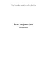 Eseja 'Bērna rotaļu vērojums', 1.