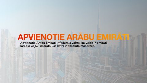 Prezentācija 'Apvienotie Arābu Emirāti', 1.