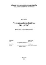 Referāts 'Preču uzskaite un kontrole SIA "X"', 1.