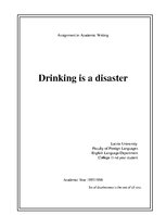 Eseja 'Drinking Is a Disaster', 1.