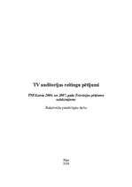 Referāts 'Televīzijas auditorijas reitingu pētījumi ', 1.