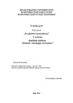 Eseja 'Starpkultūru komunikācija', 1.