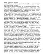 Eseja 'Personal Strengths and Weaknesses', 1.