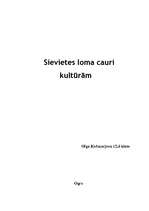 Referāts 'Sievietes loma cauri kultūrām', 1.