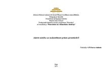 Prakses atskaite 'Aktīvā mācību un audzināšanas prakse pirmsskolā', 1.