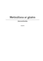 Referāts 'Metināšana ar gāzēm. Metināšana', 1.