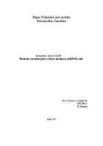 Konspekts 'Statiski nenoteicama rāmja aprēķins ANSYS vidē', 1.