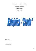 Biznesa plāns 'Kafejnīca "Credo"', 1.