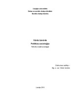 Referāts 'Politikas socioloģija', 1.