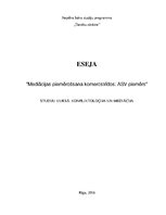 Eseja 'Mediācijas piemērošana komercstrīdos: ASV piemērs', 1.