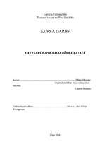 Referāts 'Latvijas Bankas darbība', 1.