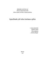 Konspekts 'Iepazīšanās jeb ledus laušanas spēles', 1.