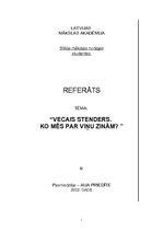 Referāts 'Vecais Stenders', 1.