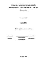Referāts 'Kredīti', 1.