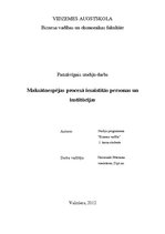 Referāts 'Maksātnespējas procesā iesaistītās personas un institūcijas', 1.