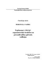 Referāts 'Uzņēmuma "L-design" organizatoriskā struktūra un personālvadības galvenās vadlīn', 1.