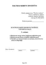 Konspekts 'Krimināltiesības', 1.