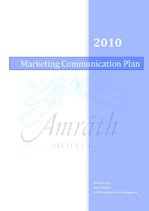 Referāts 'Marketing Communication Plan', 1.