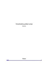 Referāts 'Nodarbinātības politika Latvijā', 1.