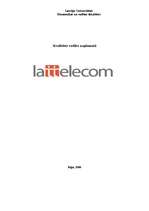 Referāts 'Kvalitātes vadība uzņēmumā SIA Lattelecom', 1.