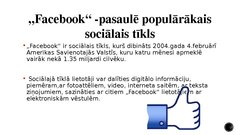 Referāts 'Sociālo tīklu nozīme Latvijas vispārizglītojošajās dienas skolās', 27.