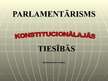 Prezentācija 'Parlamentārisms konstitucionālajās tiesībās', 1.