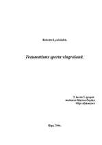 Referāts 'Traumatisms sporta vingrošanā', 5.