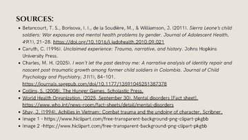 Prezentācija 'Psychological Trauma in  “The Hunger Games” and Real-Life Child Soldiers', 8.