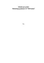 Prakses atskaite 'Mārketinga pasākumi AS "SEB banka"', 1.
