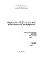 Referāts 'Izdegšanas riska iespējas iekļaujošā skolā: Vaivaru pamatskolas skolotāju piered', 1.