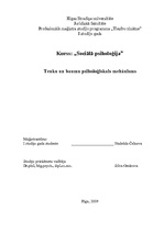 Referāts 'Tenku un baumu psiholoģiskais mehānisms', 1.