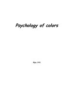Referāts 'Psychology of Color', 1.