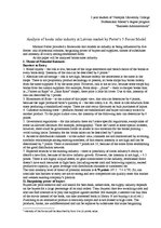 Konspekts 'Analysis of Book Sales Industry at Latvian Market by Porter’s 5 Forces Model', 1.