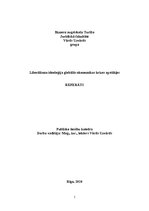 Referāts 'Liberālisma ideoloģija globālās ekonomikas krīzes apstākļos', 1.