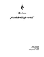 Eseja 'I.Ziedoņa dzejoļu krājums "Man labvēlīgā tumsā"', 1.