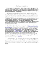 Eseja 'What Easter Means to Me?', 1.