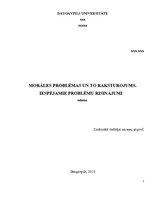 Referāts 'Morāles problēmas un to raksturojums. Iespējamie problēmu risinājumi', 1.