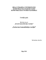 Referāts 'Saskarsme komunikācijas teorijās', 1.