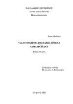 Referāts 'Valsts darbība bezdarba līmeņa samazināšanā', 1.