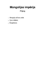 Eseja 'Mongolijas impērija', 1.